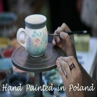 Poljski lončani grijač Polmedia Regal Bouquet Tema Unikat Ručno oslikano u Boleslawiec, Poljska + potvrda