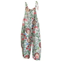Umitay Jumpsuits za žene Ženska modna ljetna slatka labava ležerna print retro zarobljenog kombinezona