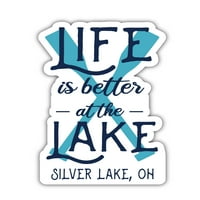 Srebrno jezero Ohio Suvenir Vinil naljepnica naljepnica za pakovanje 4-pakovanje