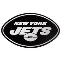 Muški antiguarni ugljen New York Jets Metalik Logotip Pobjeda punog zip hoodie