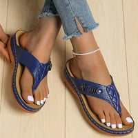 Dqueduo Womens Sandale Flip Flops za žene, ženske ortopedske sandale klinove flip-flops vanjske sandale