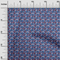 Onuone viskozni dres srednje plave tkanine Cvjetni obrtni projekti Dekor tkanina Štampano od dvorišta