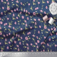 Soimoi Poly Georgette Tkaninski listovi i cvjetni umjetnički otisak Šiveno šivanje tkanine široko