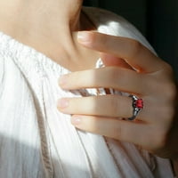 Nakit za žene Žene prsten Šareni cirkon svadbeni nakit prstena veličine legura 6- poklon pribor za žene