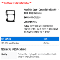 Vrata prednjih svjetala - kompatibilna sa - Jeep Cherokee 1995