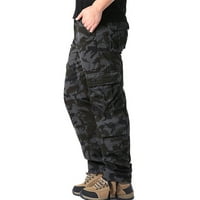 Crni muške kratke hlače Muške modne Ležerne prilike kamuflage Multi džepni kopč za patentne zatvarače