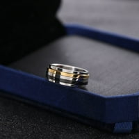 Toyella modna ličnost Jednostavan trostrani nehrđajući čelik za muškarce i žene Par prsten zlata88