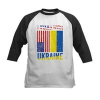 Cafepress - Stojim sa Ukrajinom Podrška Ukrai bejzbol dres - Dječji pamučni bejzbol dres, majica s rukavima