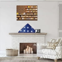 Torbica za prikaz vinilne memorijalne zastave sa patentnim zatvaračem - američki veteran USA 5 'X9.5'