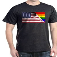 Cafepress - zastava u.s.a. gay pride dugi majica - pamučna majica