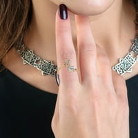 Keusn ženska pisma prstena Diamond Rhinestone Set cirkonija otvoreni podesivi prstenovi nakit dodaci