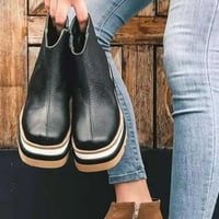 Tawop Fall Boots za ženske kratke čizme za žene modni nagib pete velike veličine za žene debele prosile
