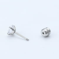 Mishuooti Titanium čelični elegantni okrugli cirkonske minđuše za sitne igle od nehrđajućeg čelika za