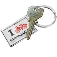 Keychain I Volim Biciklizam Grad Washington D.C