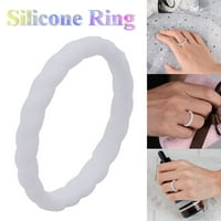 Unsie modni trend silika gel vjenčani prsten nakit za žene veličine 4-10
