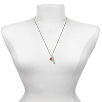 Delight nakit silvertone mini narančasta košarka - Silvertone Forever Bar Charm ogrlica, 23