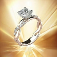 SKPBlutn prstenovi za žene Djevojke Srebrni mladenci zircon dijamant Elegantni angažman vjenčani prsten
