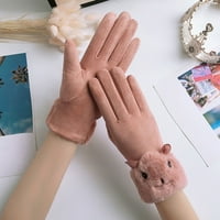 Par ženske rukavice dodirnusloik zaslon puni prst zadebljani plišani oblozi otporan na suze toplo FAU