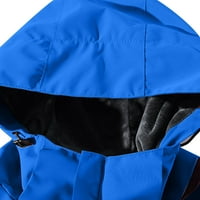 Ženska vodootporna vjetrovska jakna Vjetrootporna kapuljača jakne plava veličina l