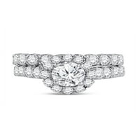 Jewels 14kt bijeli zlatni okrugli dijamant Bridal Wedding prsten set CTTW