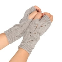 Zimske pletene rukavice bez prstiju vunene rukavice mitten mitten rukavice