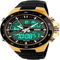 Digitalni satovi muškarci Vodootporni sportski ručni satovi s dva vremena elektronski kvarcni sat