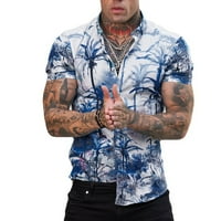 Košulje za muškarce Vrhove Ljeto plaža Turizam Turistička kuća Modna labava tisak majica s kratkim rukavima