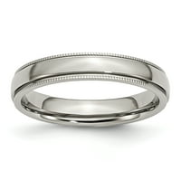 Karat u karatsu od nehrđajućeg čelika polirana i veličina perlice - Unise prsten