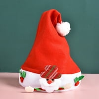 Odrasla dječji božićni tematski šešir uzorak, rogovi Santa Claus Elf Patchwork Hat za Cosplay festivalsku