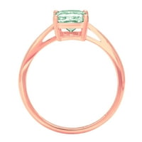 2.0ct smaragdni rez zeleni simulirani dijamant 18k ružičasta ruža zlatna gravirajući izjava godišnjica