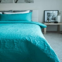 Podeljana prekrivača Postavite plavo-ocean teal - prestige kolekcija - Kompletna posteljina posteljina