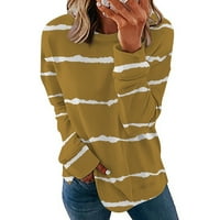 Fartey gromobrani danas ženski salon dugih rukava dugih rukava labavi fit trak ispisuju jesenji pulover
