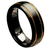 Besplatno personalizirani laserski gravirajući keramički prstenovi crnog keramičkog prstena četkani