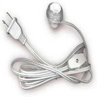 Nacionalni ARTCRAFT® 6 'Bijeli kabel žarulje sa utičnicom i prekidačem