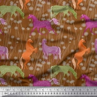Soimoi pamučni dres tkanine cvjetni i konjski životinjski otisak zanatske tkanine uz dvorište široko