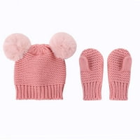 PXiakgy kape za žene rukavice sa rukavicama sa rukavima i zimske djevojke dječake tople dvostruke djece