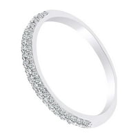 0. Carat okrugli oblik bijeli prirodni dijamant napola vječno vjetar vjenčani prsten 18k čvrsto bijelo