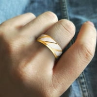 Prstenovi ženski muški zaručni zaručni prsteni geometrijski tip titanijum čelični prsten
