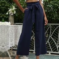 Pješačke hlače Žene Žene Solid Boja Visoke struke Labave ženske hlače za žene Ljeto odobrenje 10