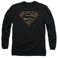 Superman DC Comics Obojeni štit za odrasle dugih rukava majica Tee