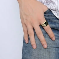 Miyuaadkai prstenovi modni nehrđajući čelik dijamantni par zvona evropskog i američkog skočnog prstena