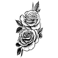 Qepwsc skice naljepnice za tetovaže apstraktne naljepnice ruže cvijeće