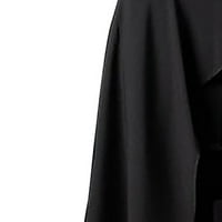 Duga suknja za žene High Struk Goth Crisscross čipke Asimetrični rufffle Hi-niski vintage maxi suknje
