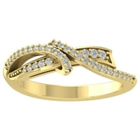 Araiya 14k žuti zlatni dijamantni prsten, veličina 9.5