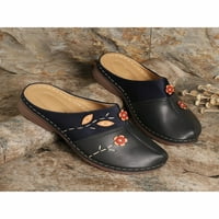 Lacyhop ženska ležerna papučica Mules vintage zatvorene izrez na prstima cvjetne sandale cvjetni dizajn