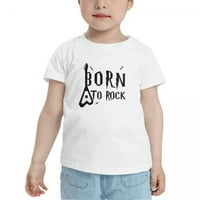 Rođen za Rock Funny Todler T majice za dječake