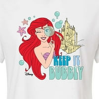 Disney princeza - Držite ga Bubble - Juniors obrežena majica pamučne mješavine