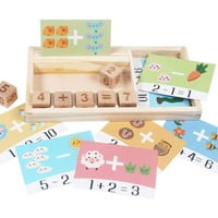 Drvena matematička aritmetička kocke za djecu crtane kartice Predškolska rana igračka za djecu Dječji