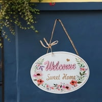 Hadanceo ovalni cvjetni uzorak vrata za natpis natpise na površini seoska kuća viseći privjesak za ured