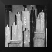 Atelier B Art Studio Crni modernog uokvirenog muzeja Art Print pod nazivom - apstraktne zgrade Crno-bijelo
